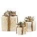 Northlight Set of 3 Lighted Cream Gift Boxes with Twine Bows Outdoor Christmas Decorations 10