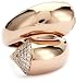nOir “Tapers and Spikes” Rose Gold Wrap Around Cone Ring, Size 7