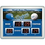 Los Angeles Dodgers MLB Scoreboard Clock & Thermometer (14"x19")