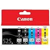 Canon PGI525 Black & CLI526 Cyan Magenta Yellow Black Ink Cartridge For iP4850 MG5150 MG5250 MG6150 MG8150 Printers in sealed foil packaging (no box)