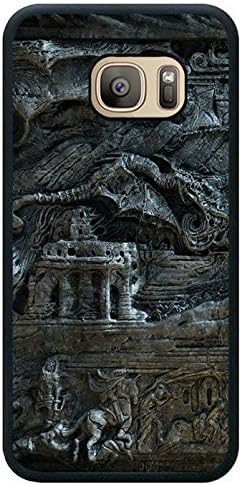 Generic S7 TPU Protective Case,The Elder Scrolls Skyrim Bas Magician Dragon Fantasy Black Carrying Phone Case for Samsung Galaxy S7