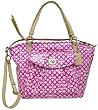 Coach Op Art Leah Signature Bag Tote 13142 Pink