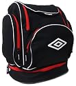 Large Black Umbro Backpack With Adjustable Shoulder Straps - Blk/Wht/Vermillon - UK 1-1