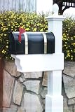 Black Mailbox with Brass Straps [CAPITOL CITY LUMBER]