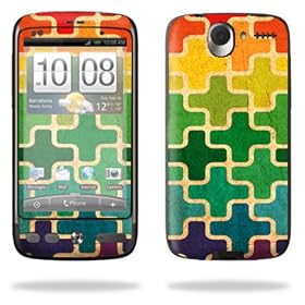 Protective Vinyl Skin Decal Cover for HTC Desire Smart Phone Cell Phone - Color Swatch by 