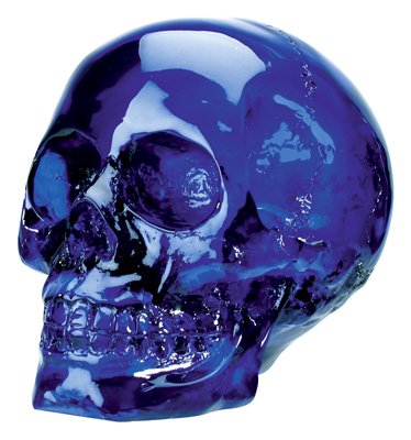 Crystal Skulls - Blue Skull - Cold Cast Resin - 4.5 Height