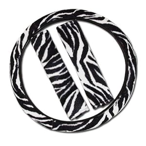 Get Zebra Print Car Steering Wheel Cover