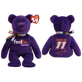  Ty NASCAR Beanie Baby Bear Denny Hamlin #11