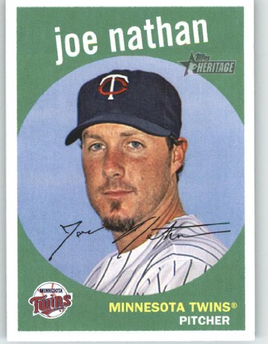 2008 Topps Heritage #29 Joe Nathan - Minnesota Twins (Baseball Cards)