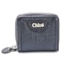 Women's Metallic Midnight Blue Leather French Wallet: Metallic Midnight Blue Wallet