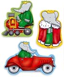 Vilac - Jouets en bois - 3 puzzles Babar boîte forme