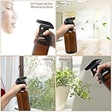 2 New, Empty Amber Glass Spray Bottle - Large 16 oz Refillable Container with Black Trigger, Great for Essential Oils, Cleaning Products, Aromatherapy and Cooking