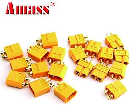 Cheerwing® 10 Pairs Amass XT60 Bullet Connectors Plugs Male Female for RC Lipo Battery ESC