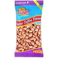 Energy Club Buttery Toffee Peanuts, 8-Ounce Bags (Pack of 6)