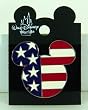 Disney Mickey Ears Flag Pin