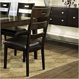 Ice Ladder Back Side Chair in Multi-Step Dark Rich Cherry [Set of 2]