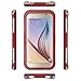 Galaxy S6 Case ,Waterproof Case Dustproof Shockproof Snowproof Gel Touch Screen Ipx8 Swimming Diving Cover For Samsung GALAXY S6 2015 (red)