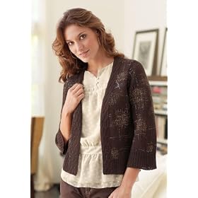 Chadwicks Foil-Printed Fly-Away Cardigan