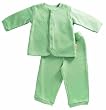 Tadpoles Organic Double Knit Cotton Cardigan and Pant Set, Sage, 6-9 Months