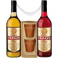 Doppel Wikinger Geschenkset - 1x 750ml Flasche "Roter Wikinger Met" 6% + 1x 750ml Flasche "Original Wikinger Met" 11% + 2x Met Becher