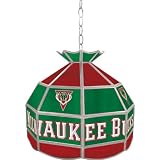 NEW Milwaukee Bucks NBA 16 inch Tiffany Style Lamp - NBA1600-MB