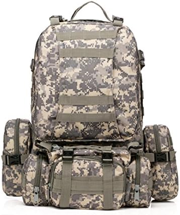50L Molle Tactical Assault Outdoor Military Rucksacks Backpack Camping Bag Large - Acu Camouflage