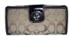 Coach Khaki Signature Turnbuckle Slim Envelope Wallet 43609