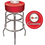 Corvette C1 Padded Bar Stool - Red