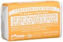 Dr. Bronner's Magic Soaps Pure-Castile Soap, All-One Hemp Citrus Orange, 5-Ounce Bars (Pack of 6)