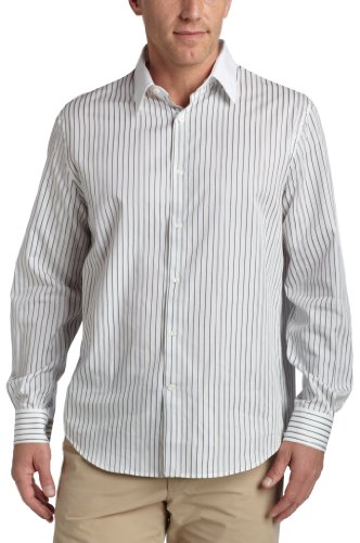 Perry Ellis Men’s Fine Stripe Shirt,Seacrest