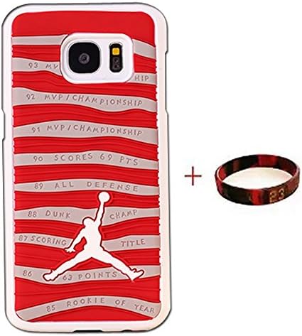 HuaPusi S7Edge Case,Shoes Showcase Jordan Samsung Galaxy S7Edge CASE,Michael Air Jordan For Samsung Galaxy S7Edge Case Cover 3D Sneaker Sole Rubber(Red and grey)