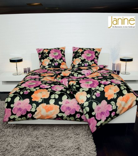 Janine Monza 4962/08 Design Mako-Satin Bettw&auml;sche Gr&ouml;&szlig;e 135/200 und 80/80 cm