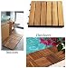 Le click Teak Flooring Tiles CLASSIC - Box of 10 Tiles - Natural Honey Brown (Teak Natural Honey Brown) (12H x 12W x 1D)