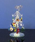 Crystal Glass Palm Christmas Tree with Removable Sealife Ornaments