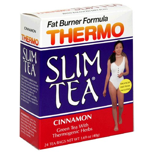 Thermo Slim Tea, Cinnamon, Tea Bags, 24-Count Box (Pack of 4) by Slim Tea