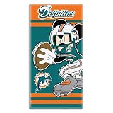 BSS - Miami Dolphins NFL Mickey QB Beach Towel (30in x 60in)