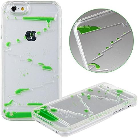 iPhone 6S Plus Case, iPhone 6S Plus Liquid Case, iPhone 6S Plus Cover, ikasus(TM) Colorful Creative Design Flowing Liquid Swimming Magic Maze Shape Hard Case for Apple iPhone 6S Plus (2015)/ iPhone 6 Plus (2014) (Maze:Green)