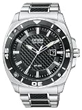 Stainless Steel Black Carbon Fiber Dial Eco-Drive