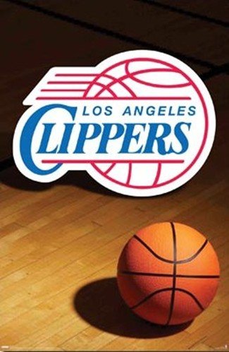 Clippers - Logo 08 FINEST BRAND CANVAS Print With Added Heavy BRUSHSTROKES Unknown 22x34