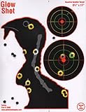 25 Pack - Turkey Target 8 1/2" by 11" - Reactive Splatter Targets - GlowShot - Multi Color - See Your Hits Instantly - Gun and Rifle Targets