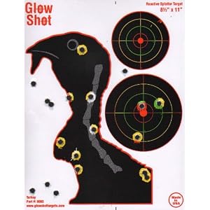 25 Pack – Turkey Target 8 1/2\” by 11\” – Reactive Splatter Targets – GlowShot – Multi Color – See Your Hits Instantly – Gun and Rifle Targets