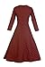 1950's 3/4 Sleeve Wave Point Retro Vintage Dress with Defined Waist Design