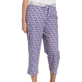 Nautica Women's Ivy Leaf Jersey Knit Drawstring Capri
