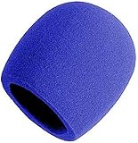 On Stage Foam Ball-Type Mic Windscreen, Blue