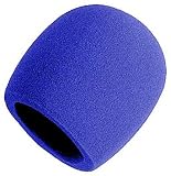On Stage Foam Ball-Type Mic Windscreen, Blue