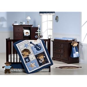 Carter 4 Piece Crib Bedding Set Monkey Rockstar