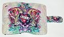 Ed Hardy Snake & Mermaid Faux Leather Case Cover For Blackberry  Curve 8520 8530