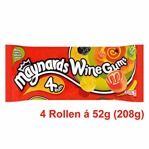 Maynards Wine Gums 4 x 52g (208g) - traditionelle englische Weingummis Maynards Wine Gums 4 x 52g (208g) - traditionelle englische Weingummis