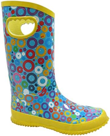 Splash Me Rainboots Kid's Printed Rainboot, Yellow, 5 M US Big Kid