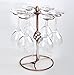 MyGift Classic Elegant Metal Tabletop 6 Wine Glass Display Holder Drying Rack Stand/Air Dry System